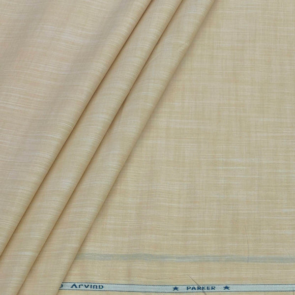 Shirt Fabric Arvind Pure Cotton Slub Colour Sandal
