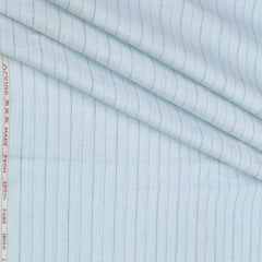 Shirt Fabric Arvind 60 Lea Pure Linen Broad Lining Colour Sky Blue