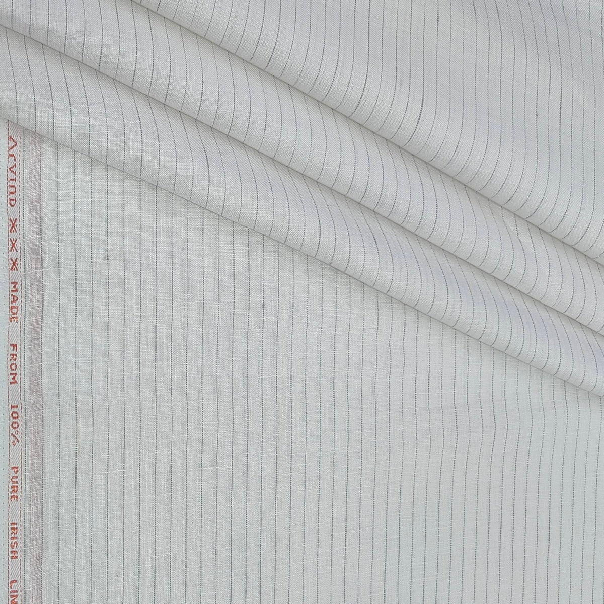 Shirt Fabric Arvind 60 Lea Pure Linen Lining Colour Grey N White