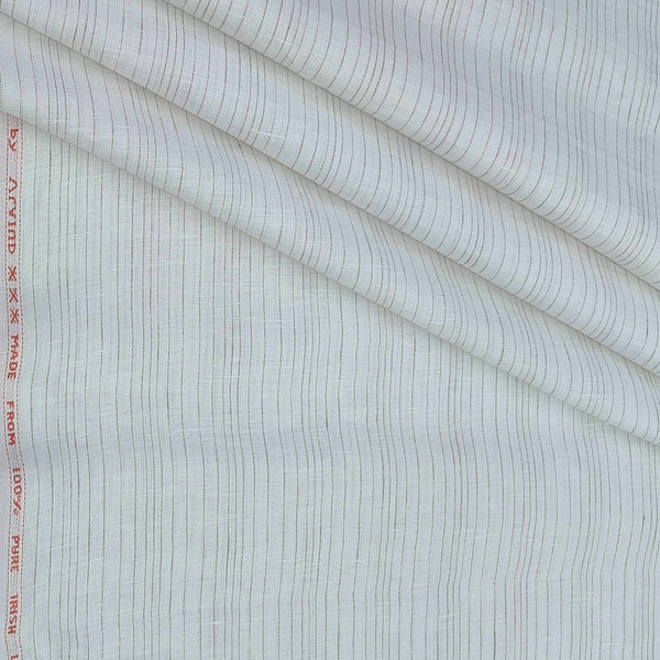 Shirt Fabric Arvind 60 Lea Pure Linen Lining Colour Brown N White