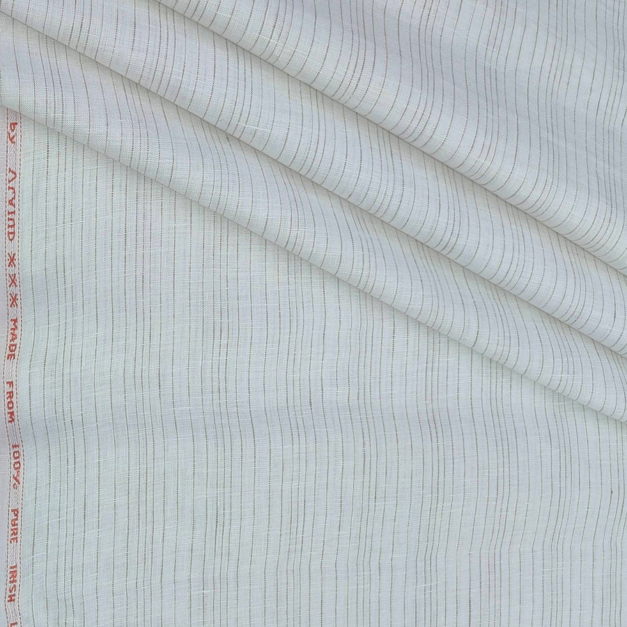 Shirt Fabric Arvind 60 Lea Pure Linen Lining Colour Brown N White