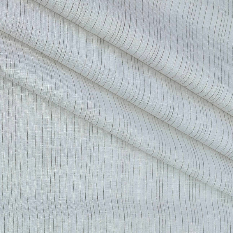 Shirt Fabric Arvind 60 Lea Pure Linen Lining Colour Brown N White
