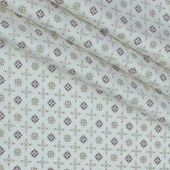 Shirt Fabric Raymond 100% Giza Cotton Print Colour Off White