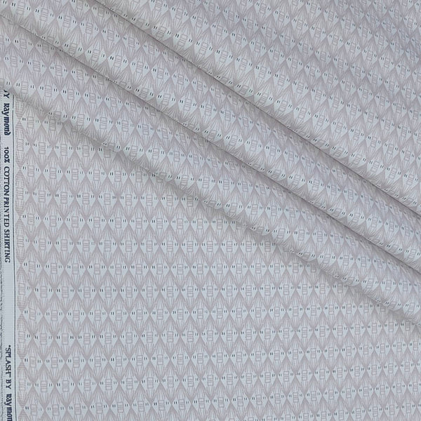 Shirt Fabric Raymond 100% Giza Cotton Print Colour Soft Pink
