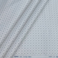 Shirt Fabric Raymond 100% Giza Cotton Print Colour Grey N White