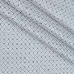 Shirt Fabric Raymond 100% Giza Cotton Print Colour Grey N White