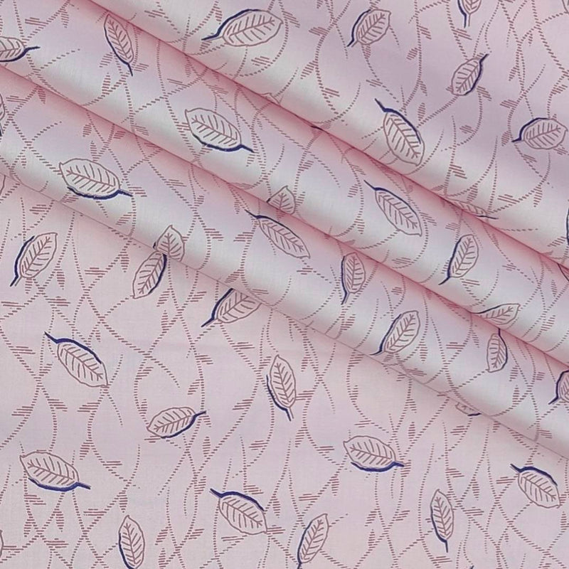 Shirt Fabric Raymond 100% Giza Cotton Print Colour Pink
