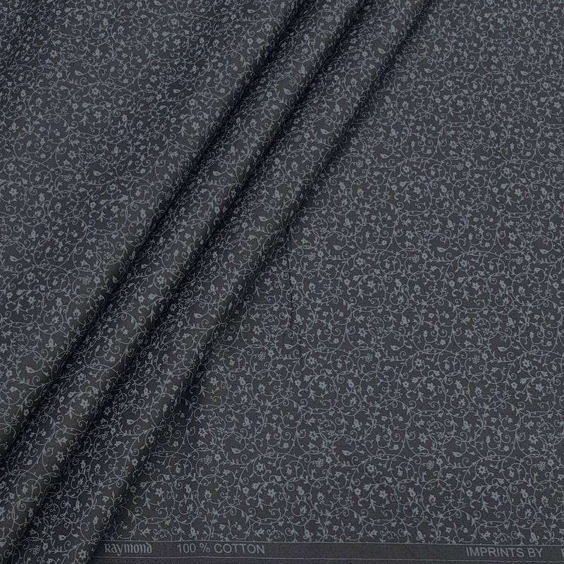 Shirt Fabric Raymond 100% Giza Cotton Print Colour Grey