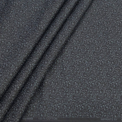 Shirt Fabric Raymond 100% Giza Cotton Print Colour Grey