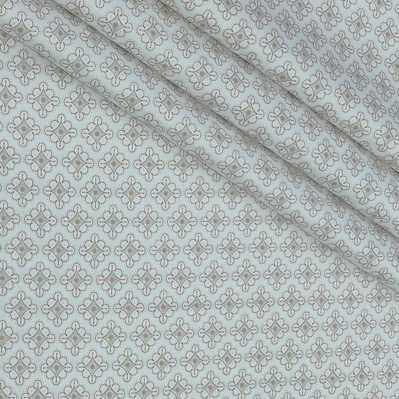 Shirt Fabric Raymond 100% Giza Cotton Print Colour Brown