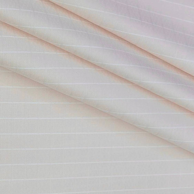 Shirt Fabric Raymond 100% Giza Cotton Check Colour Very Light Cream