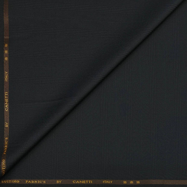 Trouser Fabric Canetti Italy Luxury Stretchable Poly Viscose Mild Check Colour Dim Grey