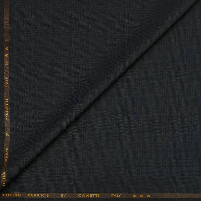 Trouser Fabric Canetti Italy Luxury Stretchable Poly Viscose Mild Check Colour Dim Grey