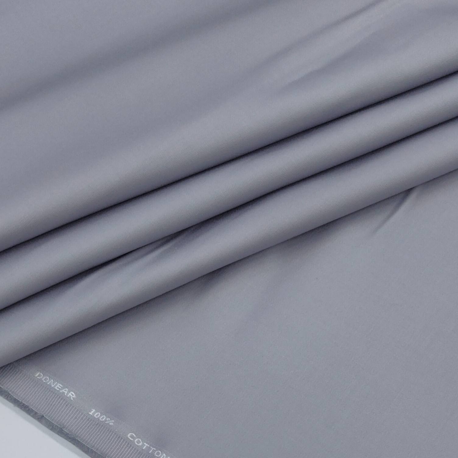 Trouser Fabric Donear Giza Cotton Plain Colour Lavender Silver - ManTire