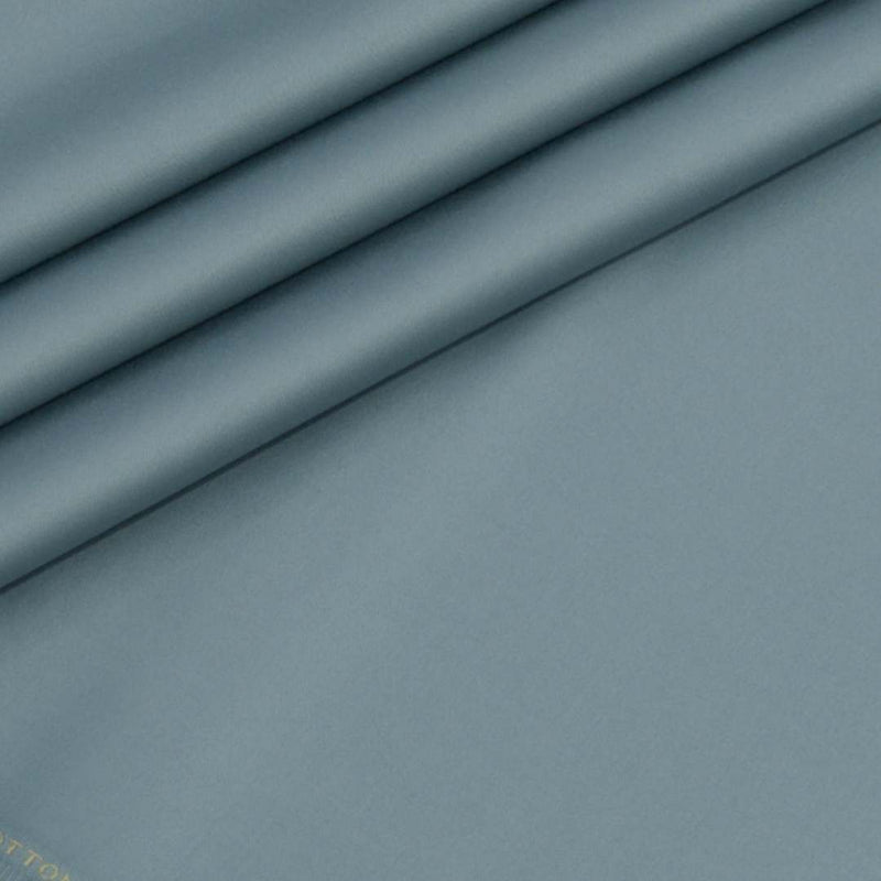 Trouser Fabric Donear Giza Cotton Stretchable Plain Colour Airforce Blue