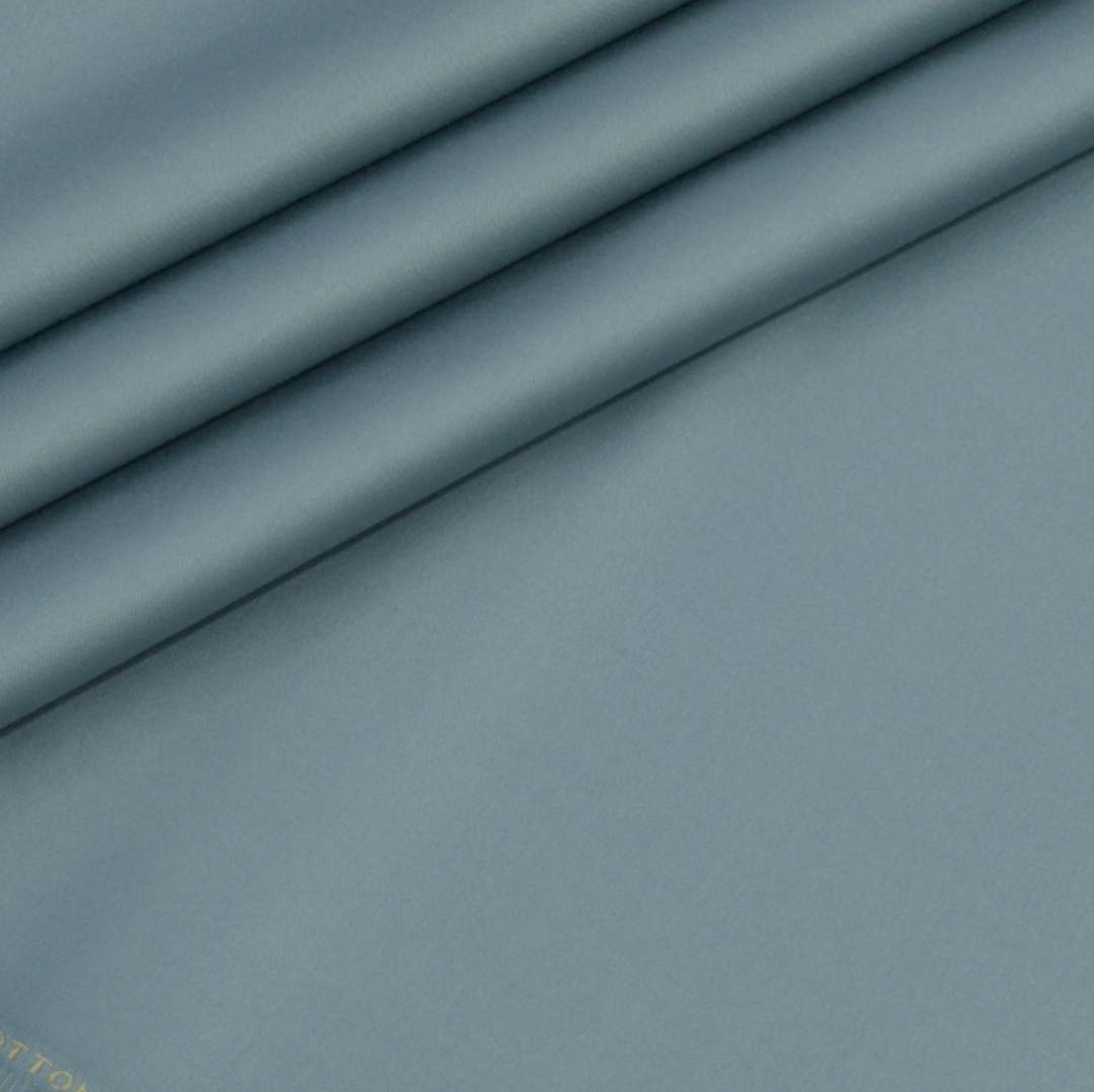 Trouser Fabric Donear Giza Cotton Stretchable Plain Colour Airforce Blue