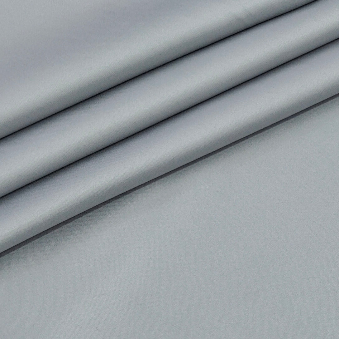 Trouser Fabric Donear Giza Cotton Stretchable Plain Colour Silver Grey