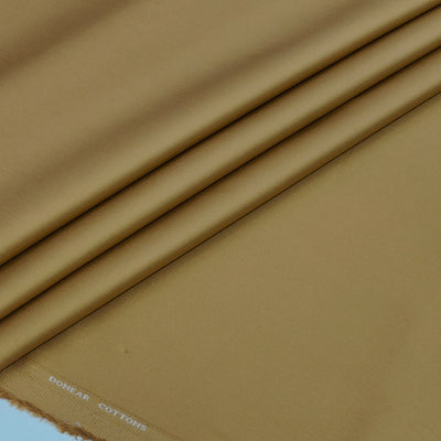 Trouser Fabric Donear Giza Cotton Stretchable Plain Colour Heat Gold