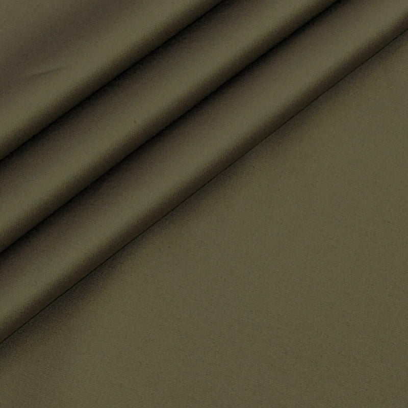 Trouser Fabric Donear Giza Cotton Stretchable Plain Colour Greenish Brown