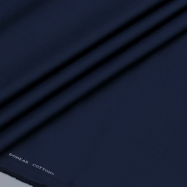 Trouser Fabric Donear Giza Cotton Stretchable Plain Colour Sapphire Blue
