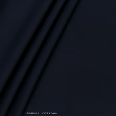 Trouser Fabric Donear Giza Cotton Stretchable Plain Colour Blackish Blue
