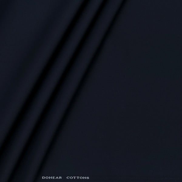 Trouser Fabric Donear Giza Cotton Stretchable Plain Colour Blackish Blue