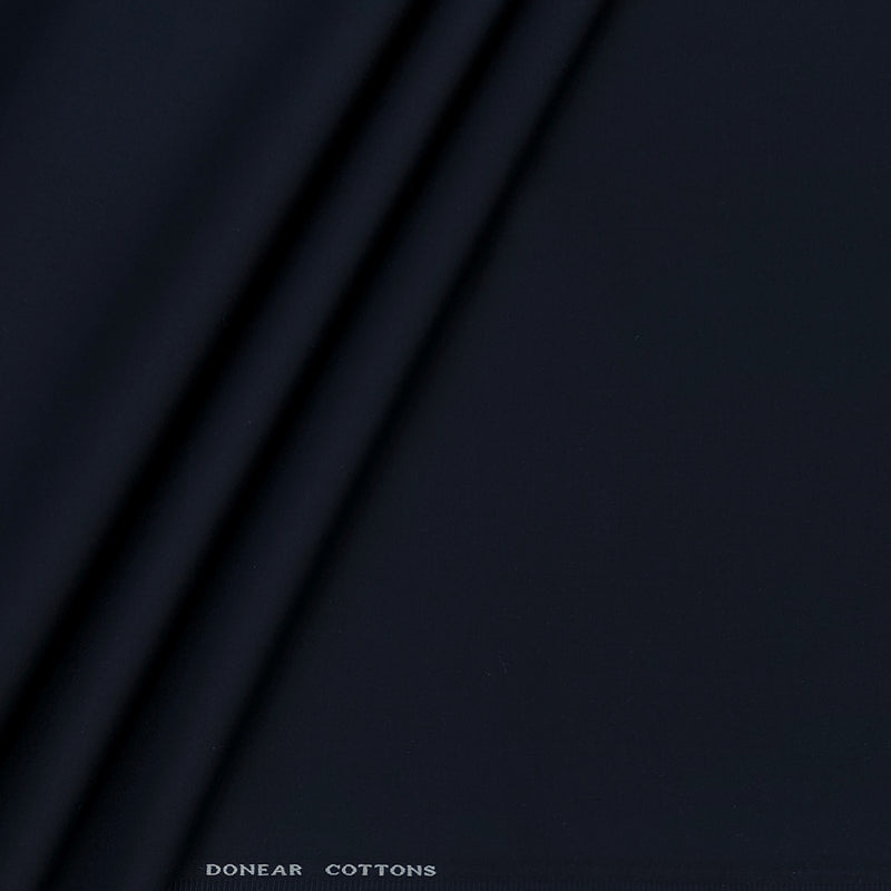 Trouser Fabric Donear Giza Cotton Stretchable Plain Colour Blackish Blue