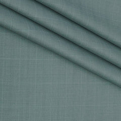 Trouser Fabric Siyaram Poly Viscose Mild Check Colour Seafoam Green