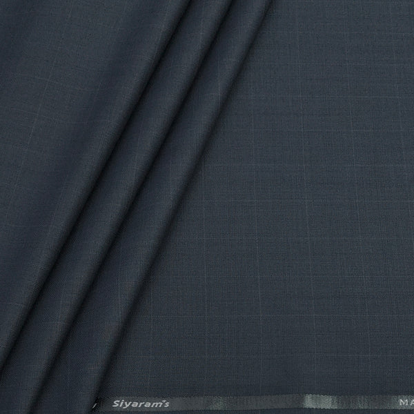 Trouser Fabric Siyaram Poly Viscose Check Colour Iron Grey