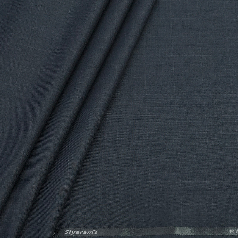 Trouser Fabric Siyaram Poly Viscose Check Colour Iron Grey