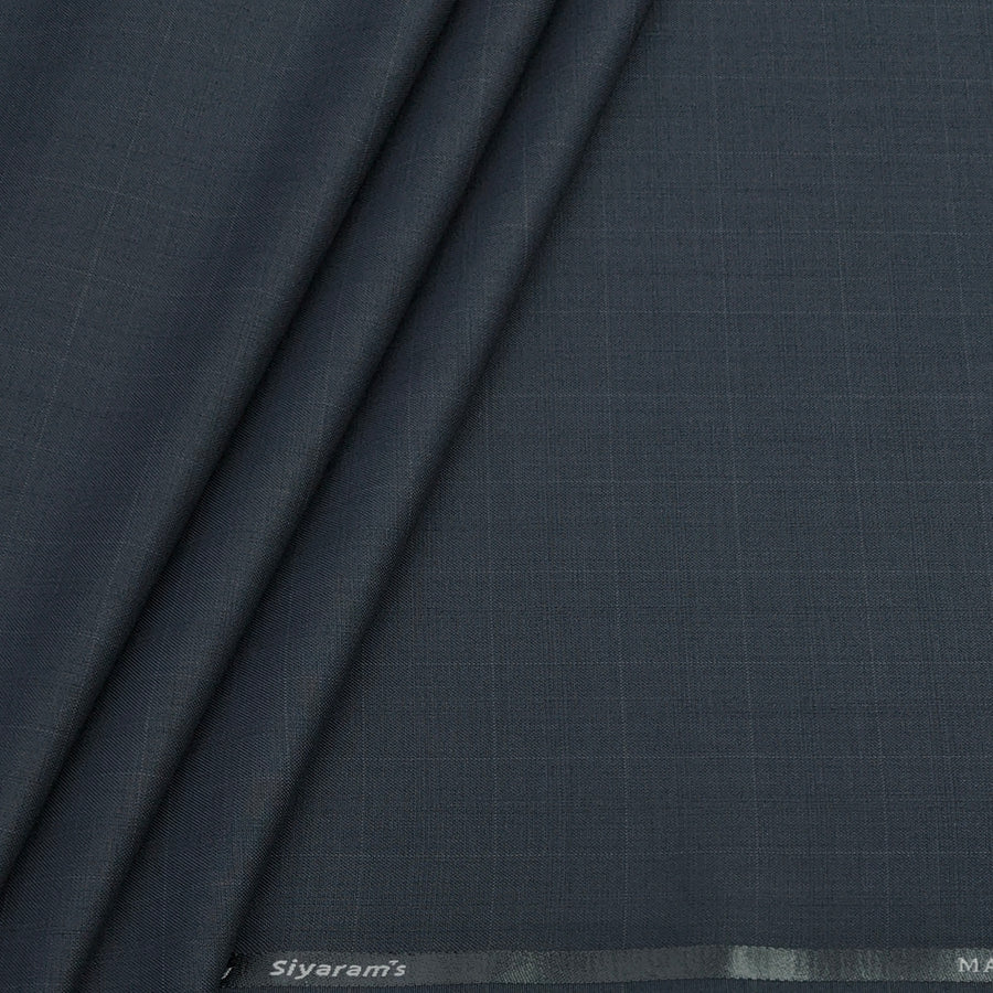 Trouser Fabric Siyaram Poly Viscose Check Colour Iron Grey