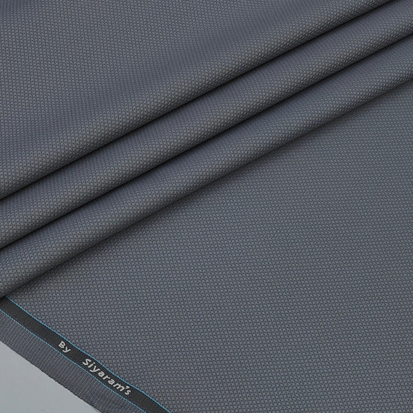 Trouser Fabric Siyaram Poly Viscose Dobby Colour Lava Grey