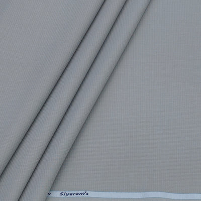 Trouser Fabric Siyaram Poly Viscose Texture Colour Silver
