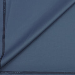 Trouser Fabric Raymond Poly Viscose Plain Colour Pigeon Blue