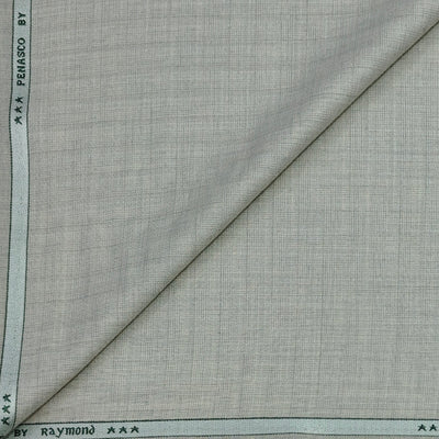 Trouser Fabric Raymond Poly Viscose Check With Slub Colour Ash Brown