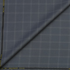 Trouser Fabric Raymond Poly Viscose Broad Check Colour Smoke Grey