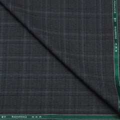 Trouser Fabric Raymond Poly Viscose Broad Check Colour Grey