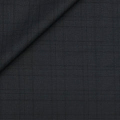Trouser Fabric Raymond Poly Viscose Broad Check Colour Blackish Grey