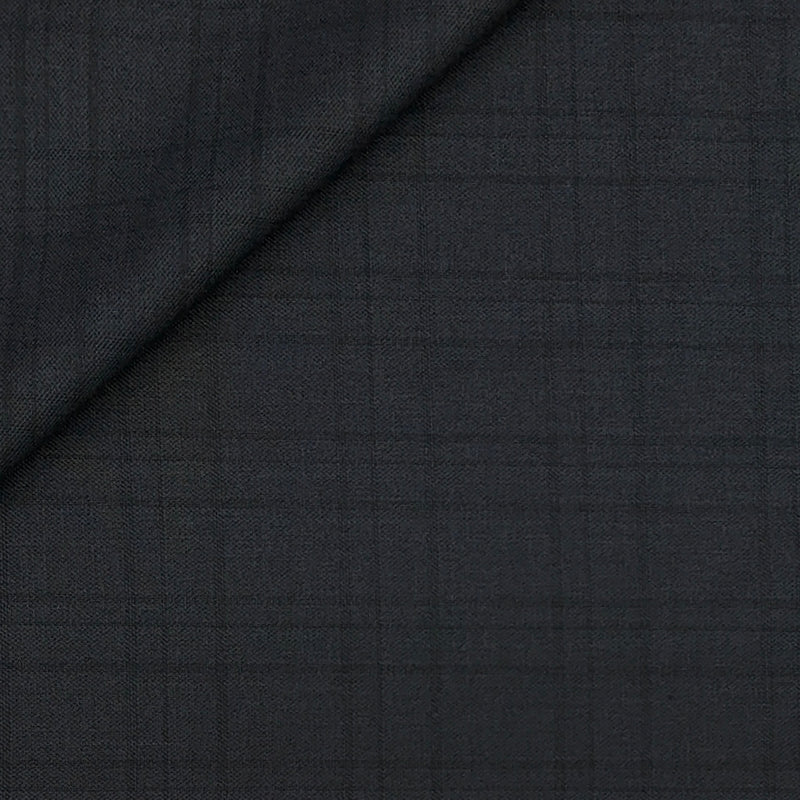 Trouser Fabric Raymond Poly Viscose Broad Check Colour Blackish Grey