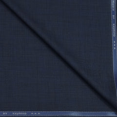 Trouser Fabric Raymond Poly Viscose Mix Check Colour Blue N Grey