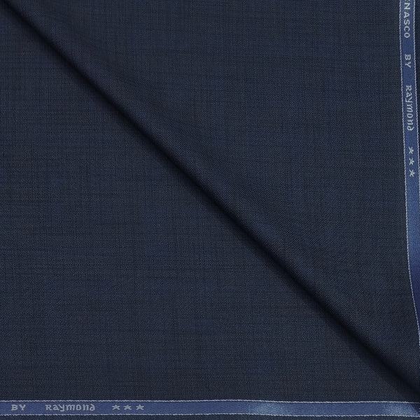 Trouser Fabric Raymond Poly Viscose Mix Check Colour Blue N Grey