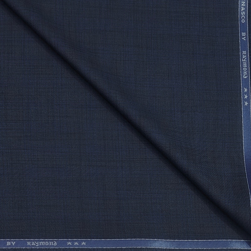 Trouser Fabric Raymond Poly Viscose Mix Check Colour Blue N Grey