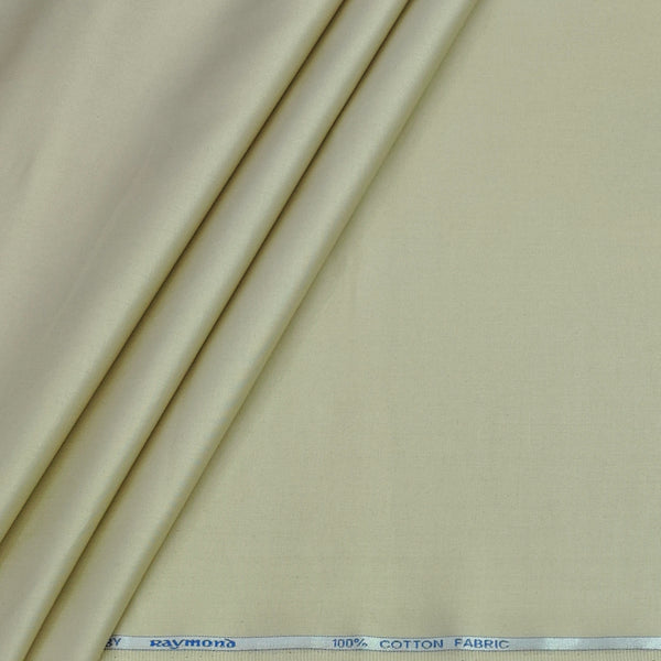 Shirt Fabric Raymond 70s Giza Cotton Plain Colour Light Brown