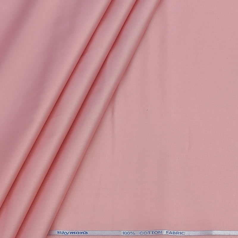 Shirt Fabric Raymond 70s Giza Cotton Plain Colour Salmon Pink