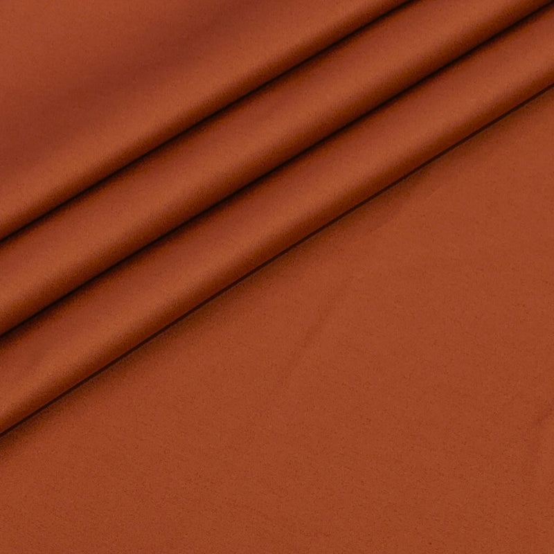 Shirt Fabric Raymond 70s Giza Cotton Plain Colour Burnt Orange