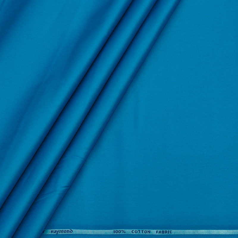 Shirt Fabric Raymond 70s Giza Cotton Plain Colour Dodger Blue