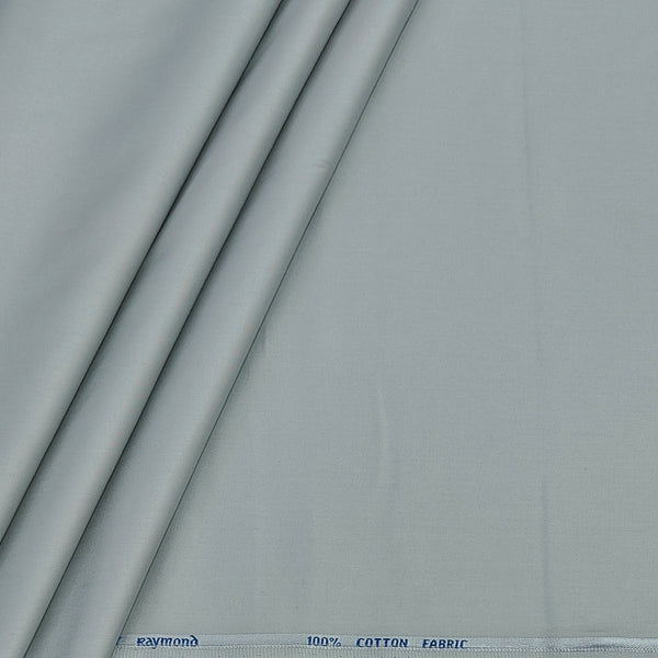 Shirt Fabric Raymond 70s Giza Cotton Plain Colour Greenish Grey