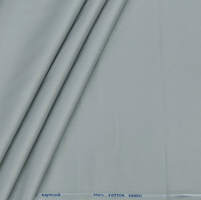 Shirt Fabric Raymond 70s Giza Cotton Plain Colour Greenish Grey