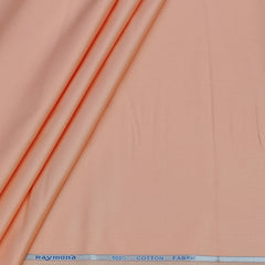 Shirt Fabric Raymond 70s Giza Cotton Plain Colour Sherbet Peach