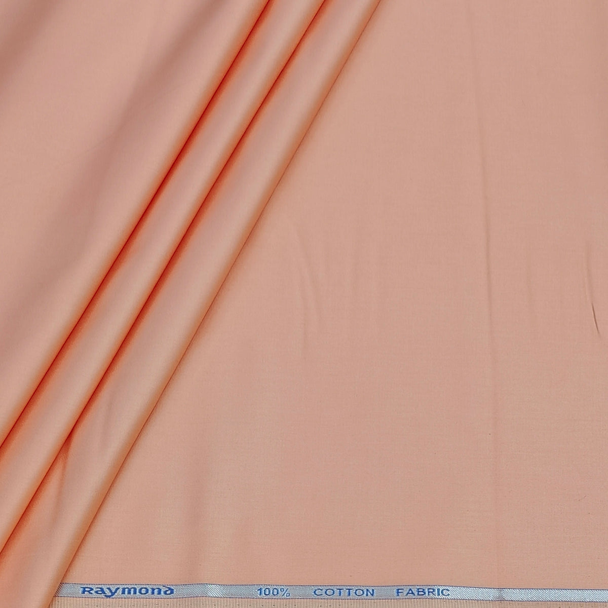 Shirt Fabric Raymond 70s Giza Cotton Plain Colour Sherbet Peach